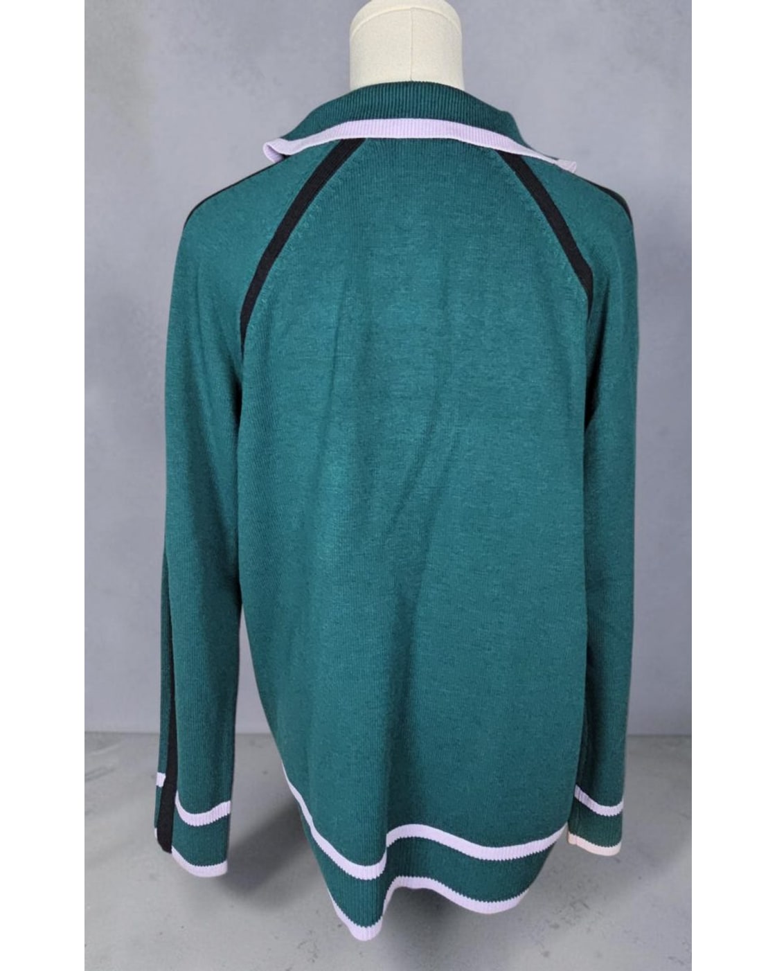 T by TALBOTS Contrast-Trim Polo Sweater