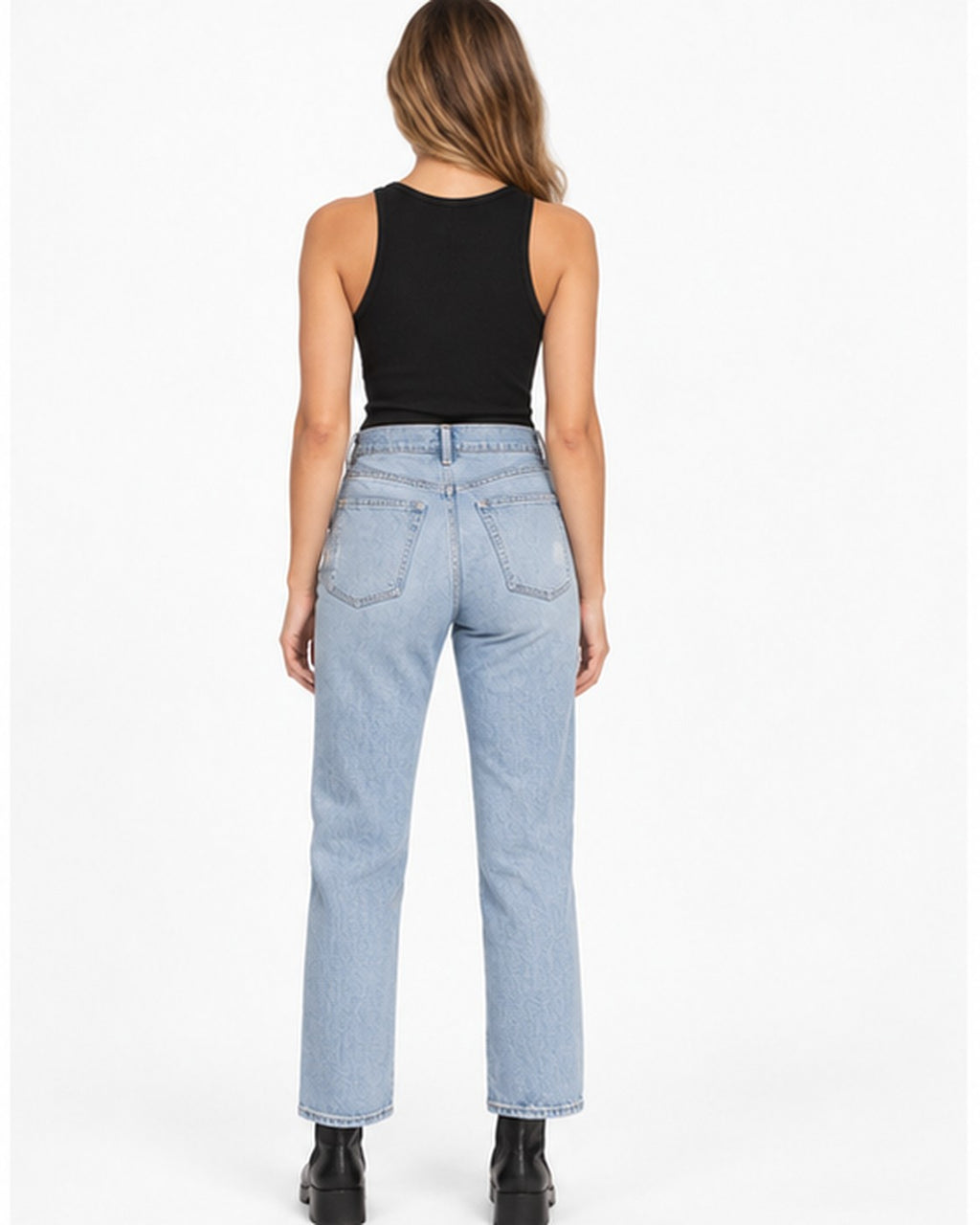High Rise Cheeky Straight Jeans