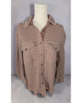 BKE Striped Thermal Boyfriend Shirt