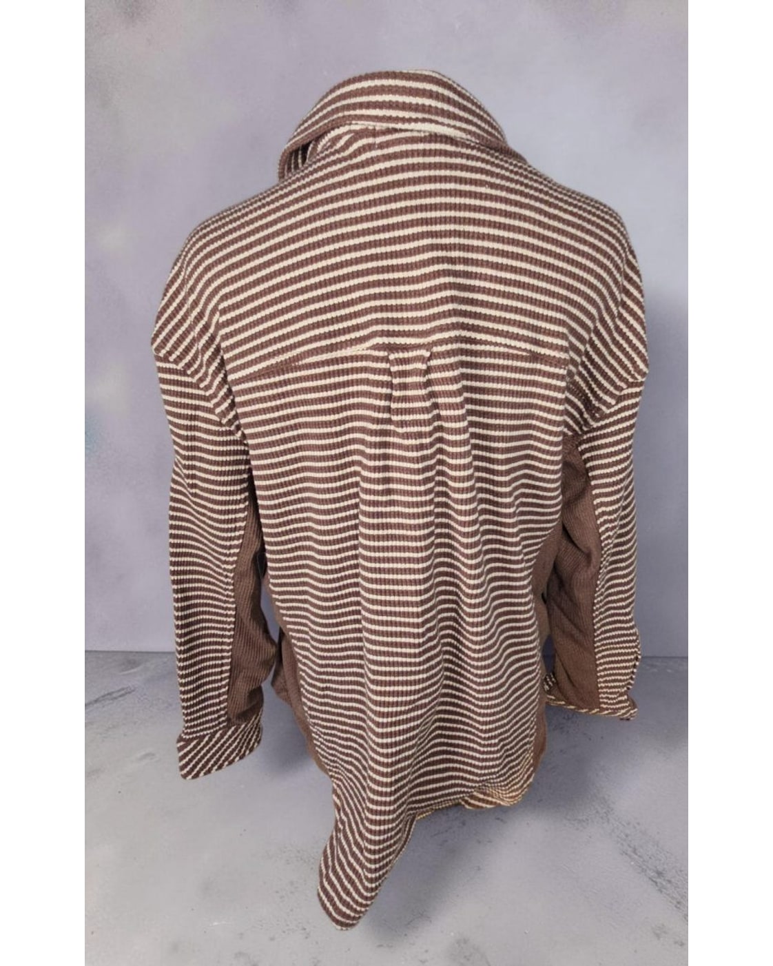 BKE Striped Thermal Boyfriend Shirt