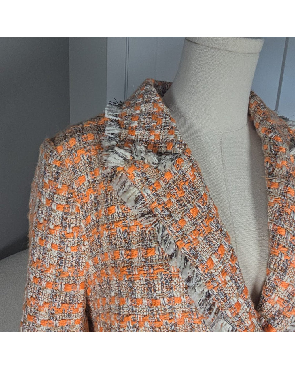 WALTER BAKER Damon Tweed Fringe Blazer - Style# W30549 - NWT