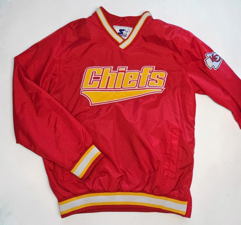 STARTER Kansas City Chiefs V-Neck Pullover Windbreaker