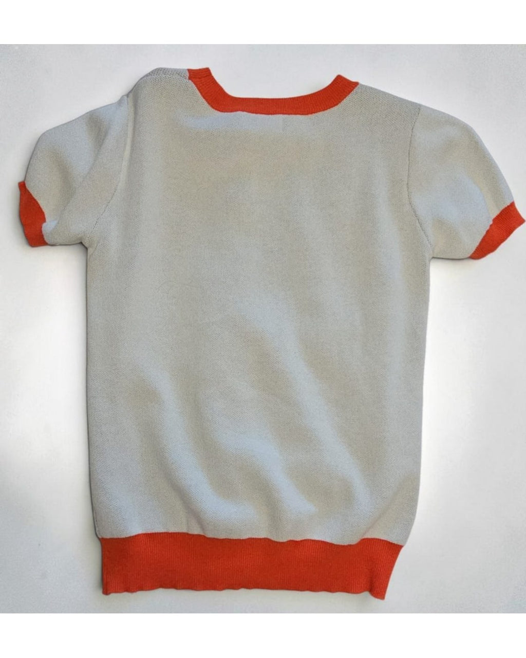 OXKNIT Rooster Jacquard Short Sleeve Knit Top