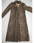 Fashion Nova Leopard Print Denim Trench Coat - NWT