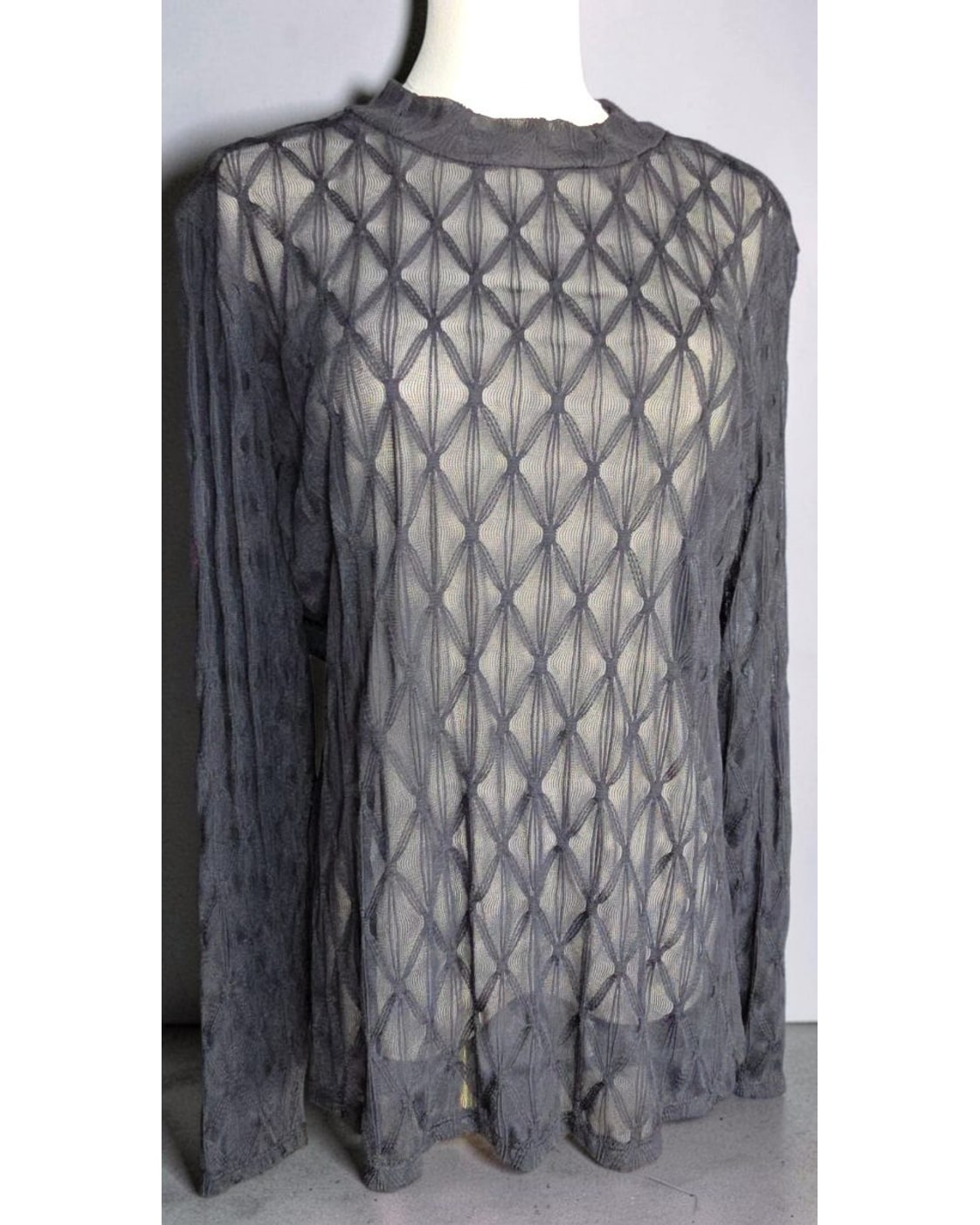 maurices Geometric Sheer Knit Top