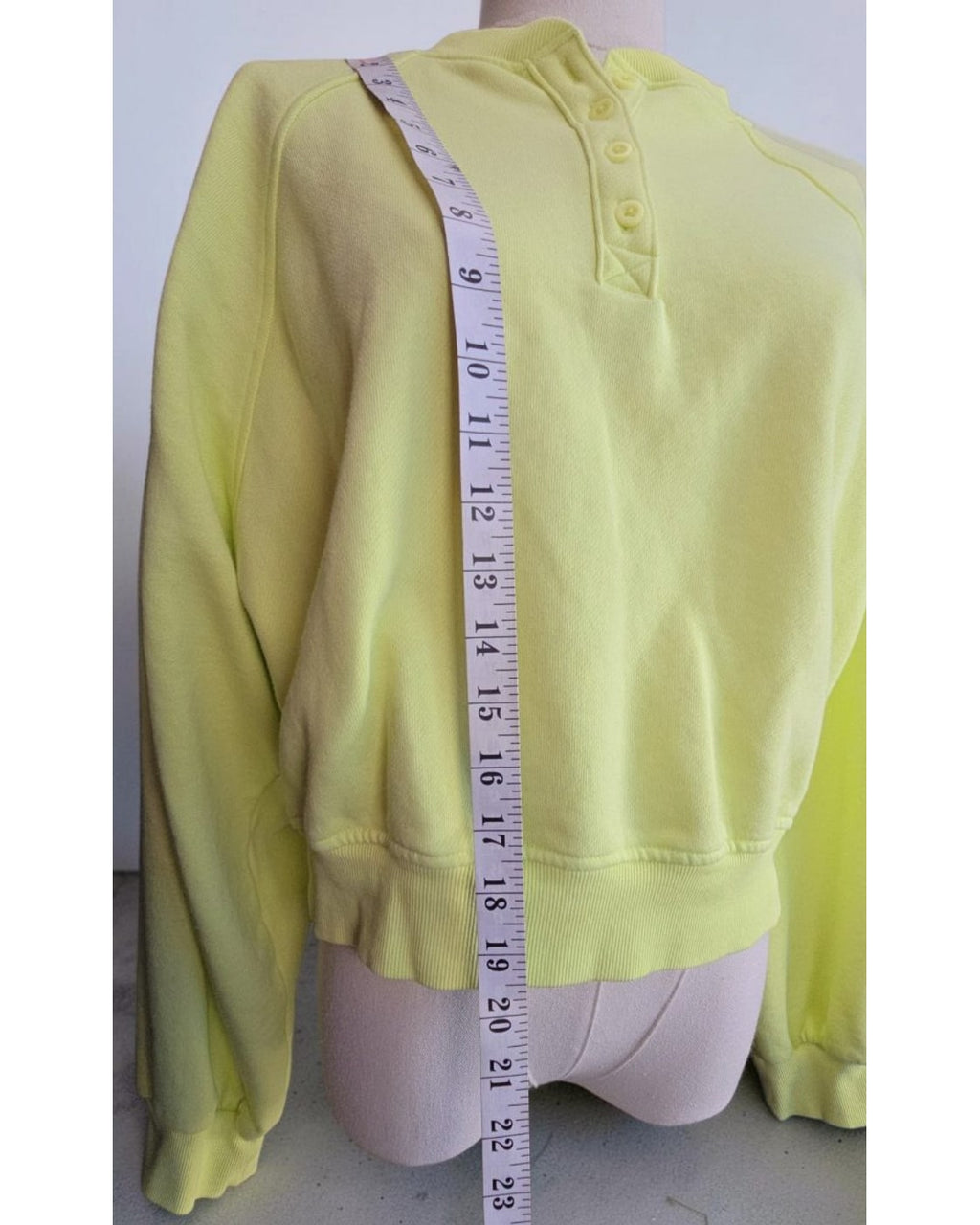 OLD NAVY Cropped Henley Sweatshirt