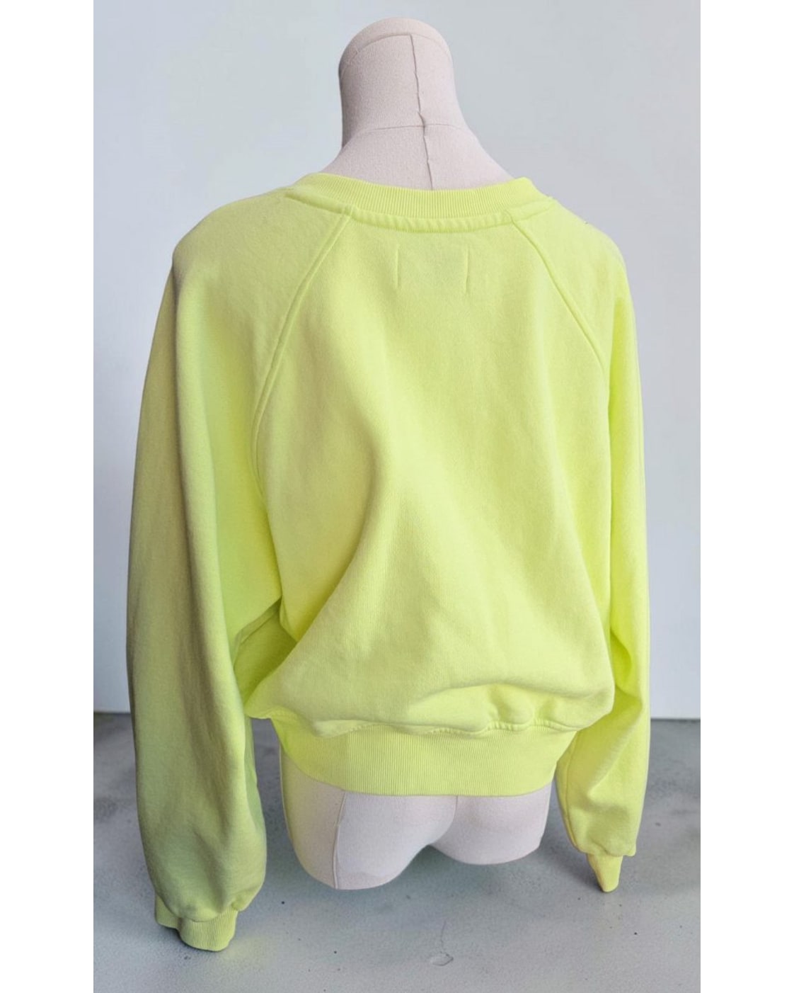 Yellow OLD NAVY Cropped Henley Sweatshirt, size M – photo 5