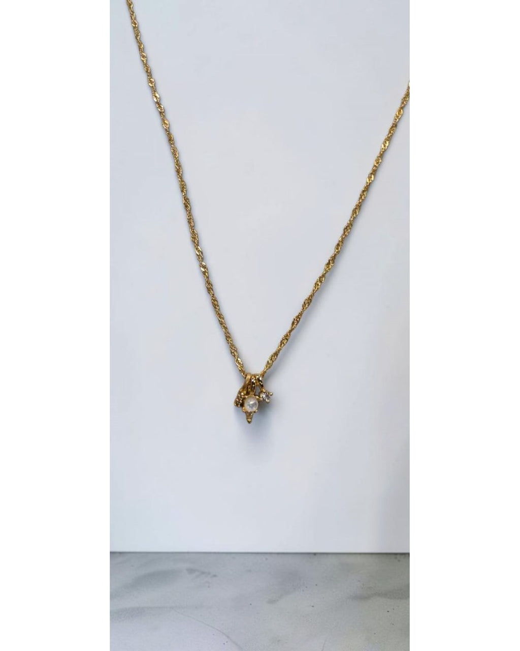 Crystal Drop Pendant Necklace