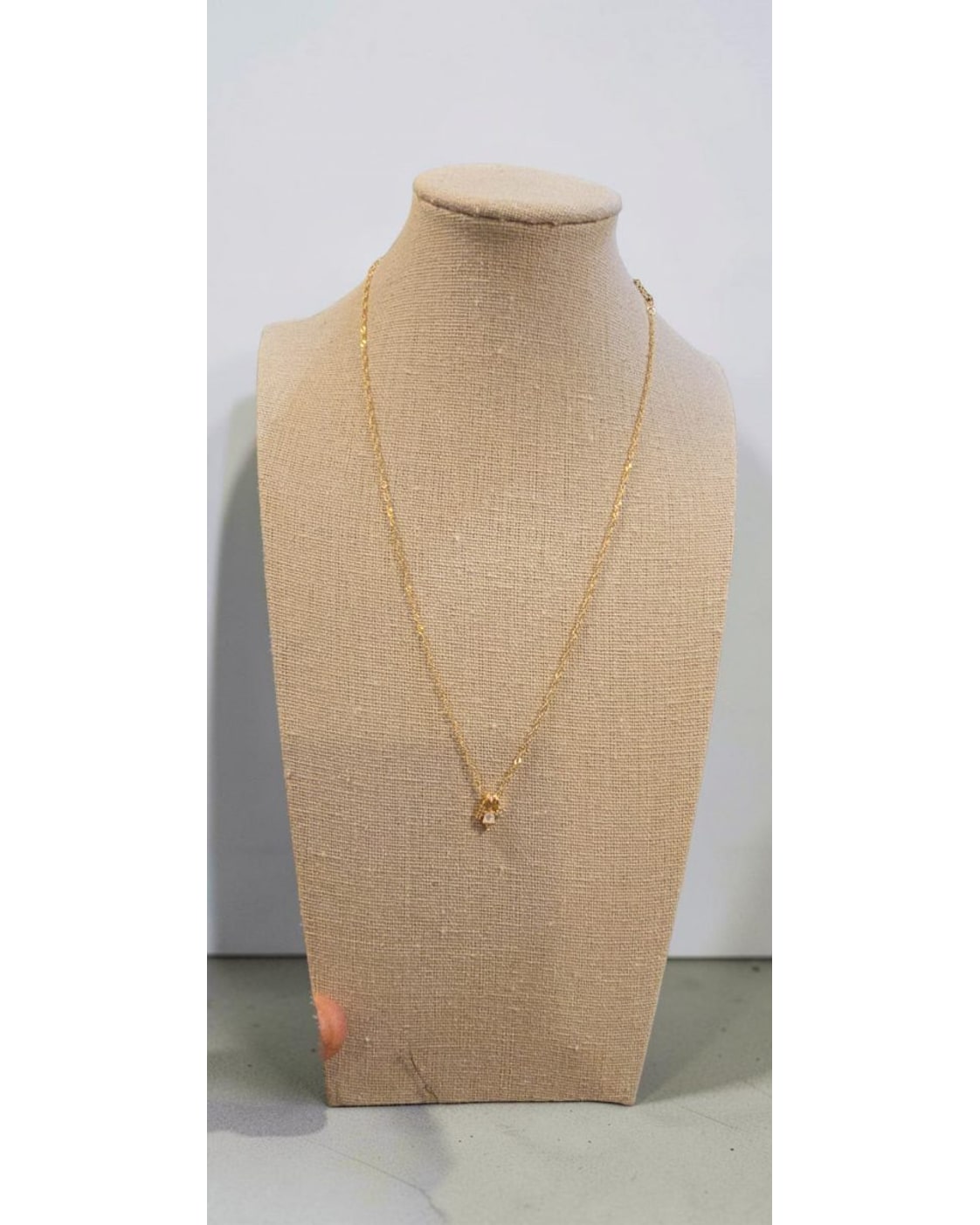Gold THE CURATED PEARL Crystal Drop Pendant Necklace – photo 3