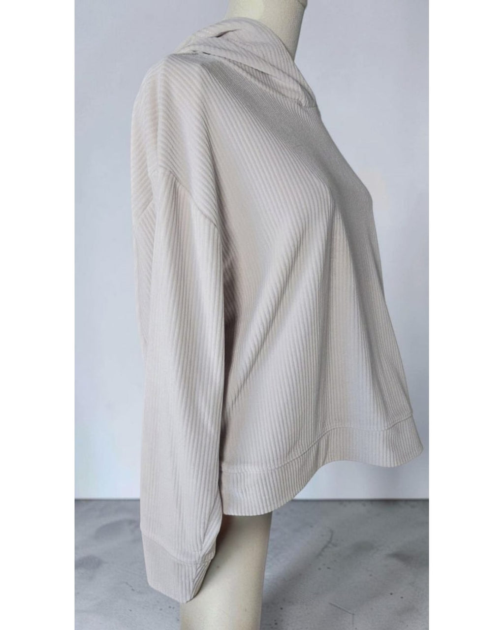 Avia Rib Velour Cropped Hoodie