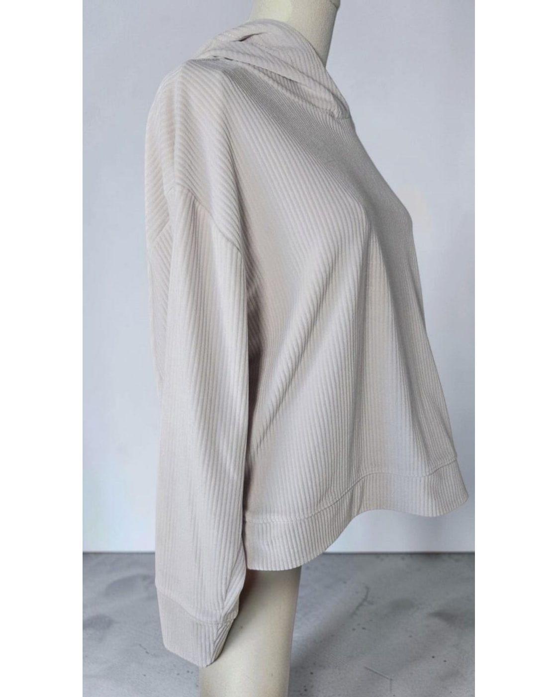 Avia Rib Velour Cropped Hoodie