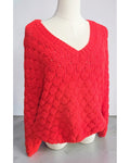 Pink Lily Textured V-Neck Sweater