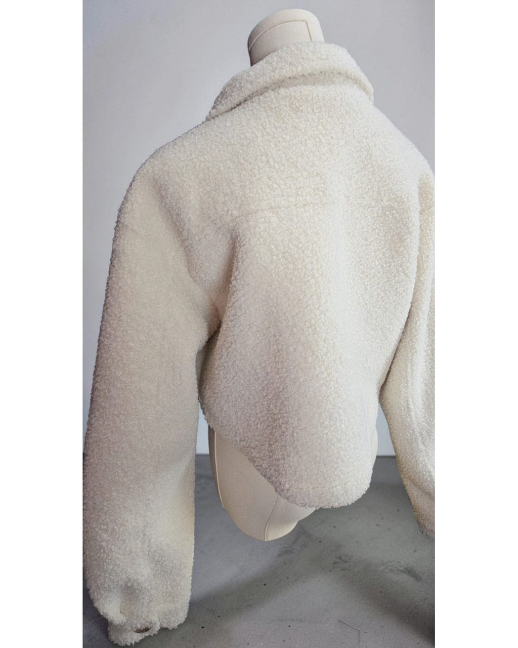 MIMOSA Cropped Sherpa Teddy Jacket