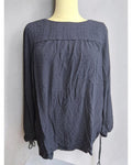 LOFT Swiss Dot Pleated-Yoke Tie-Cuff Blouse