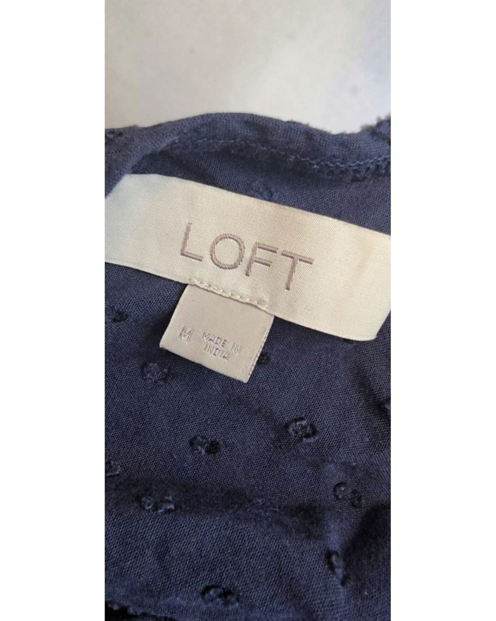 LOFT Swiss Dot Pleated-Yoke Tie-Cuff Blouse