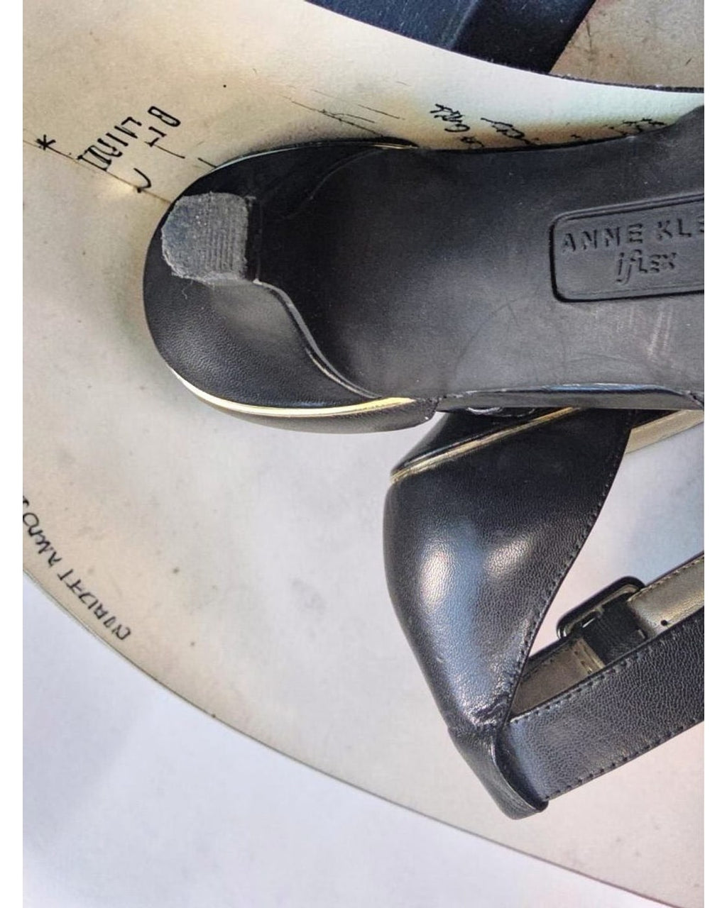 ANNE KLEIN Pointed-Toe Ankle-Strap Kitten Heels