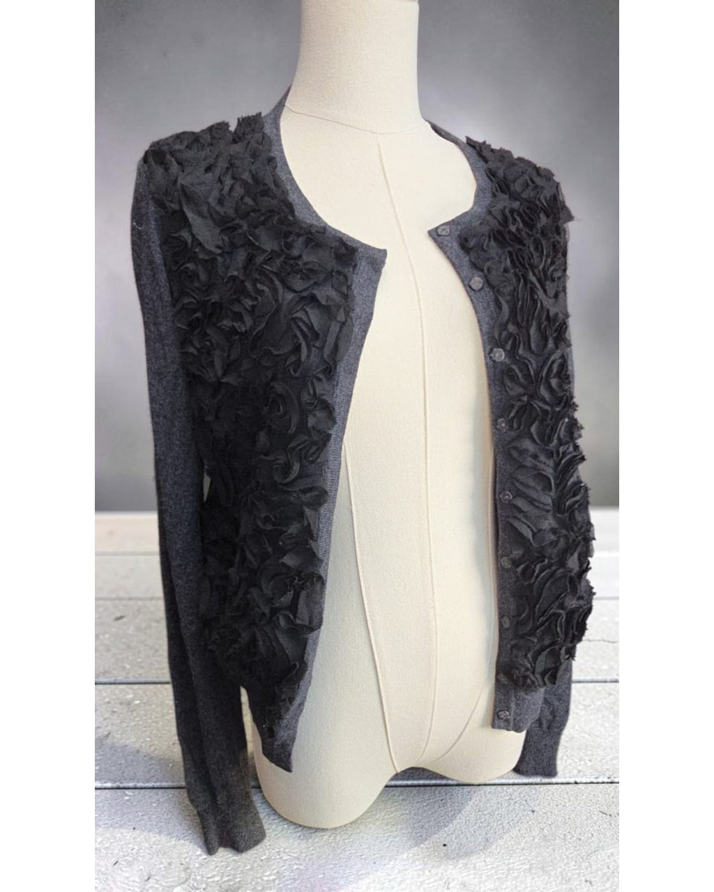 LOFT Rosette Appliqué Cardigan