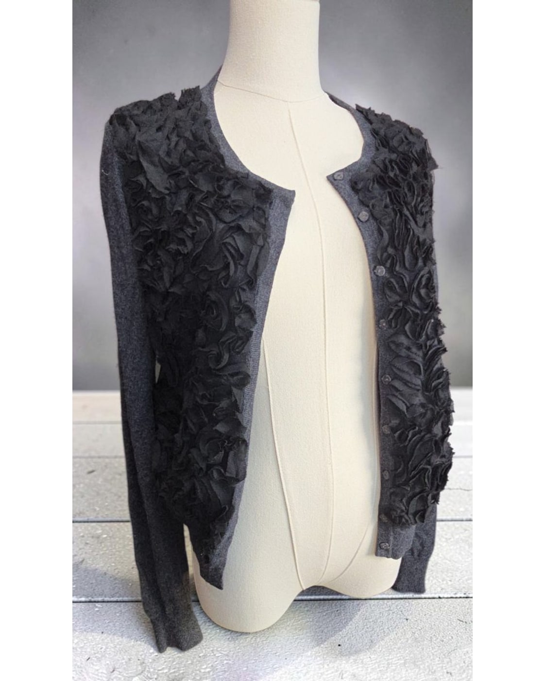 LOFT Rosette Appliqué Cardigan