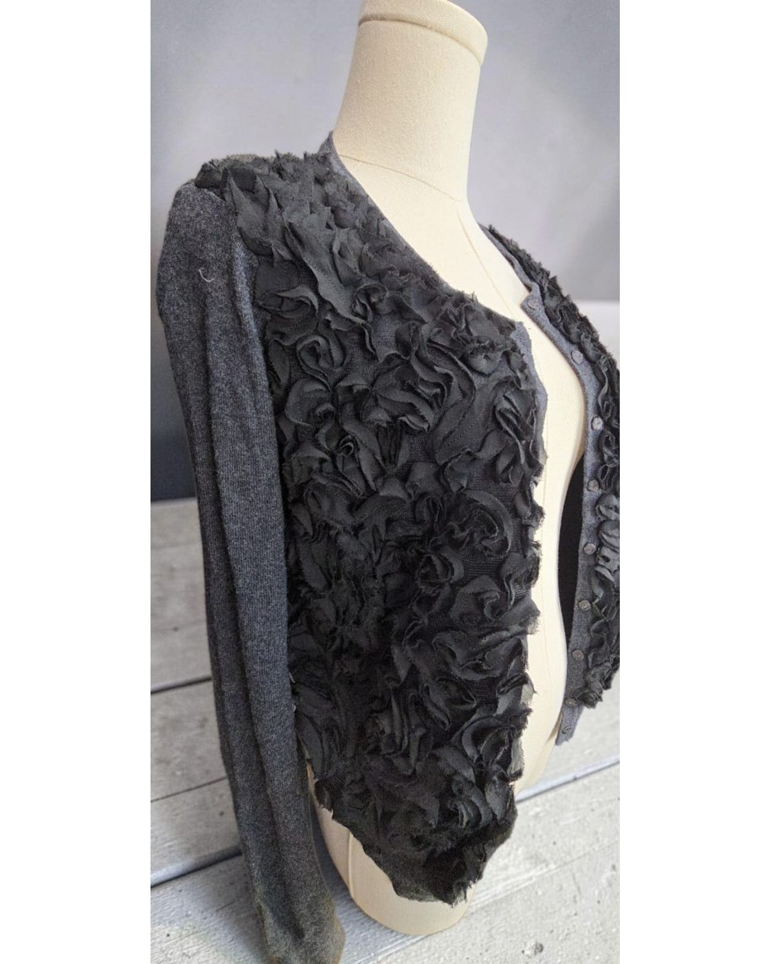 LOFT Rosette Appliqué Cardigan