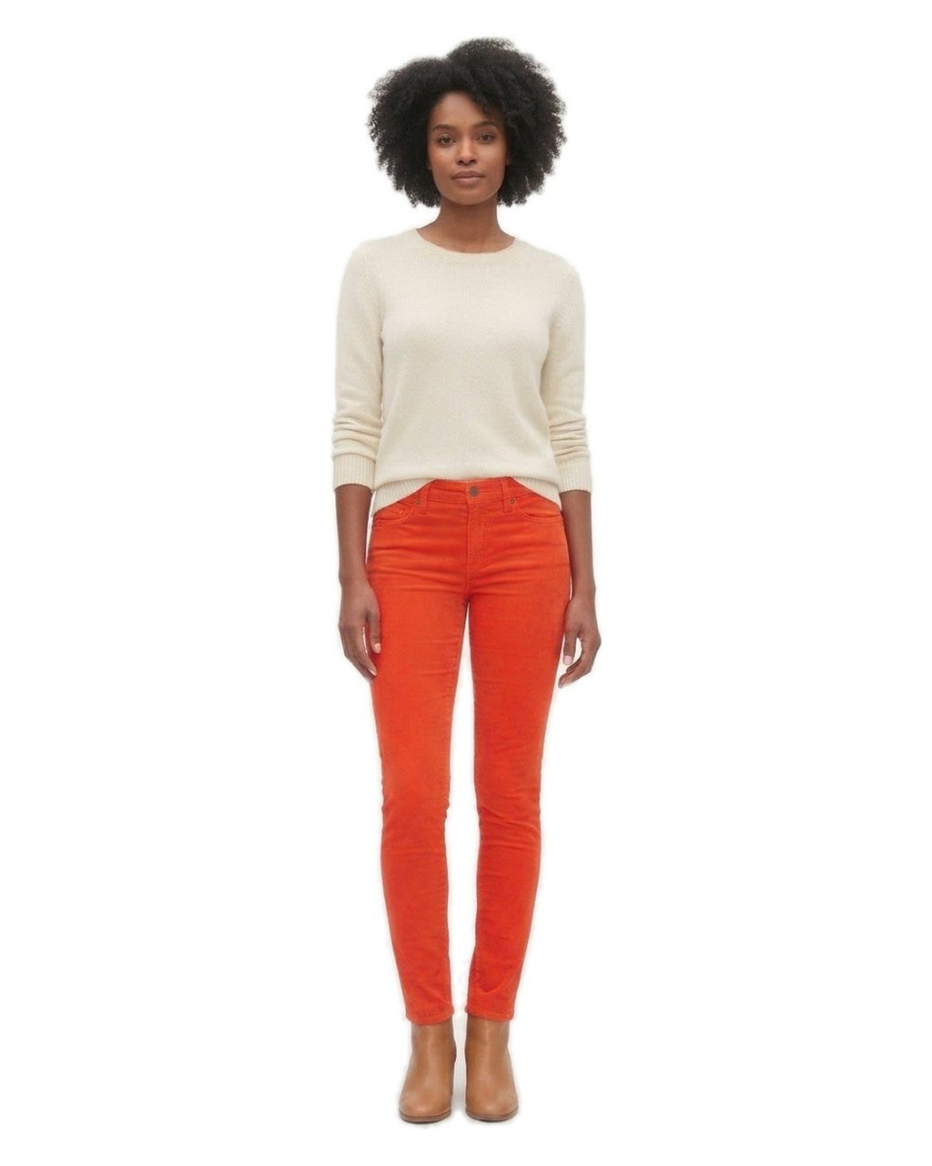 Gap 1969 Fine Corduroy Legging Jean - Lava Orange