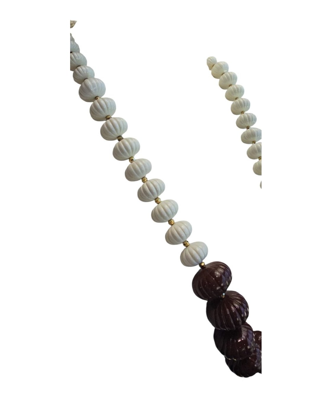 ANN TAYLOR Ribbed Bead Statement Necklace