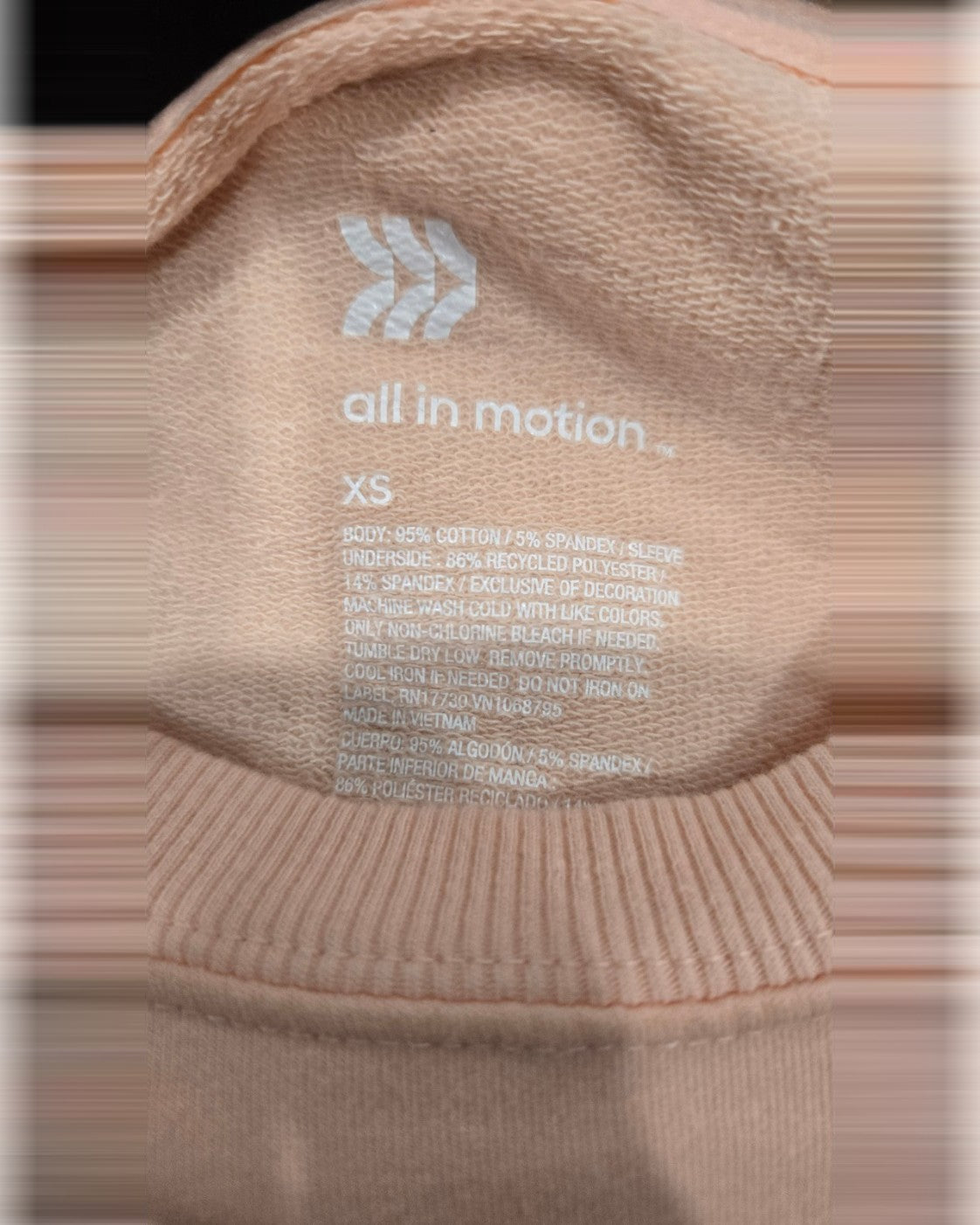 Orange All In Motion Crewneck Sweatshirt, size XS – photo 2