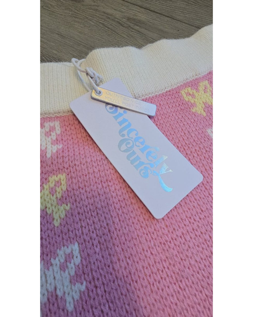 Sincerely Jules Fair Isle Heart Crewneck Sweater - Style# SW-124-808 - NWT