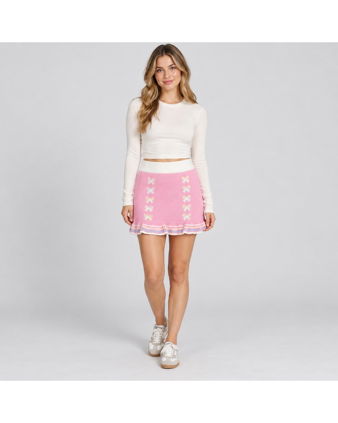 Sincerely Ours Sweater Skirt in Pink