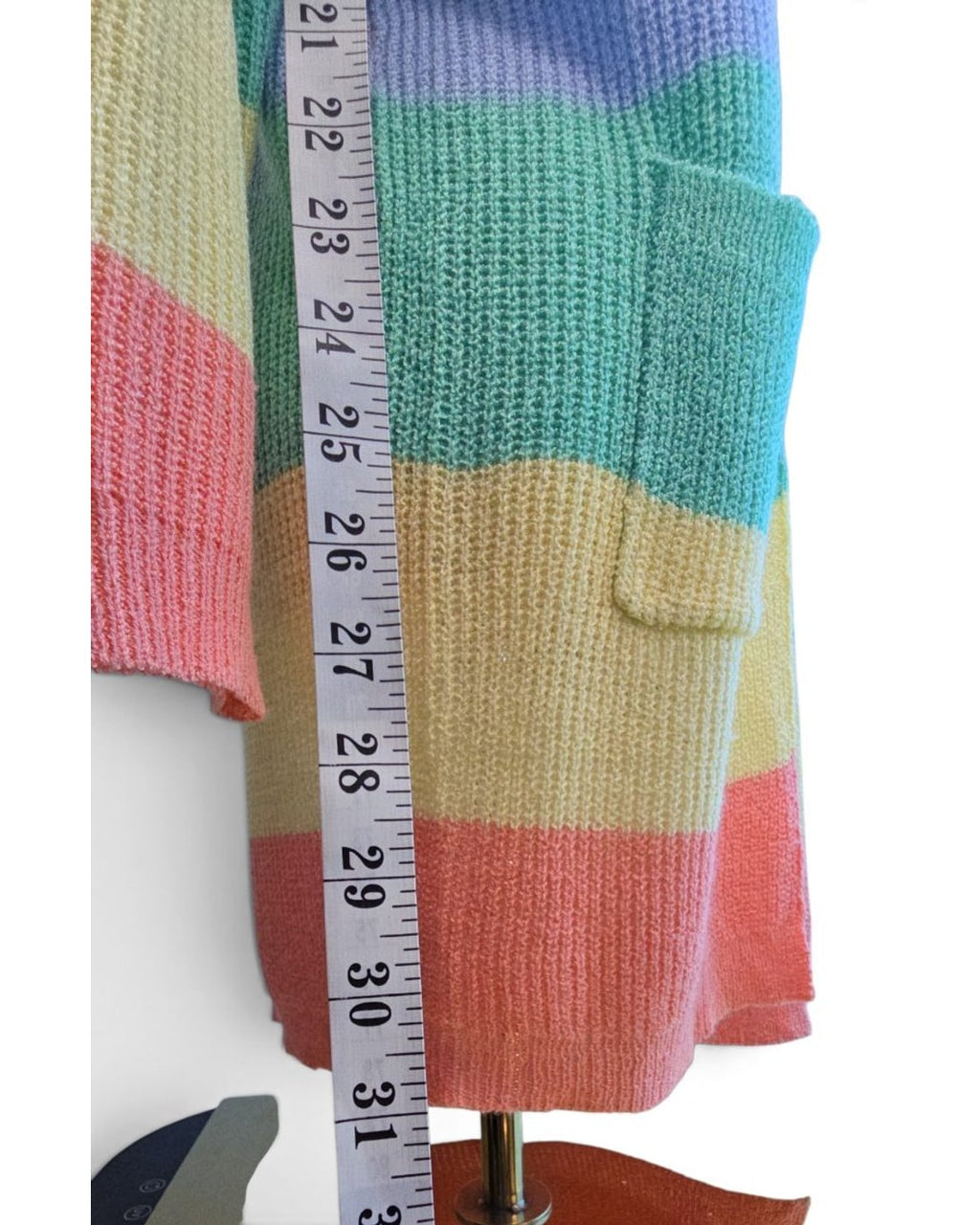 debut Wide-Stripe Long Cardigan