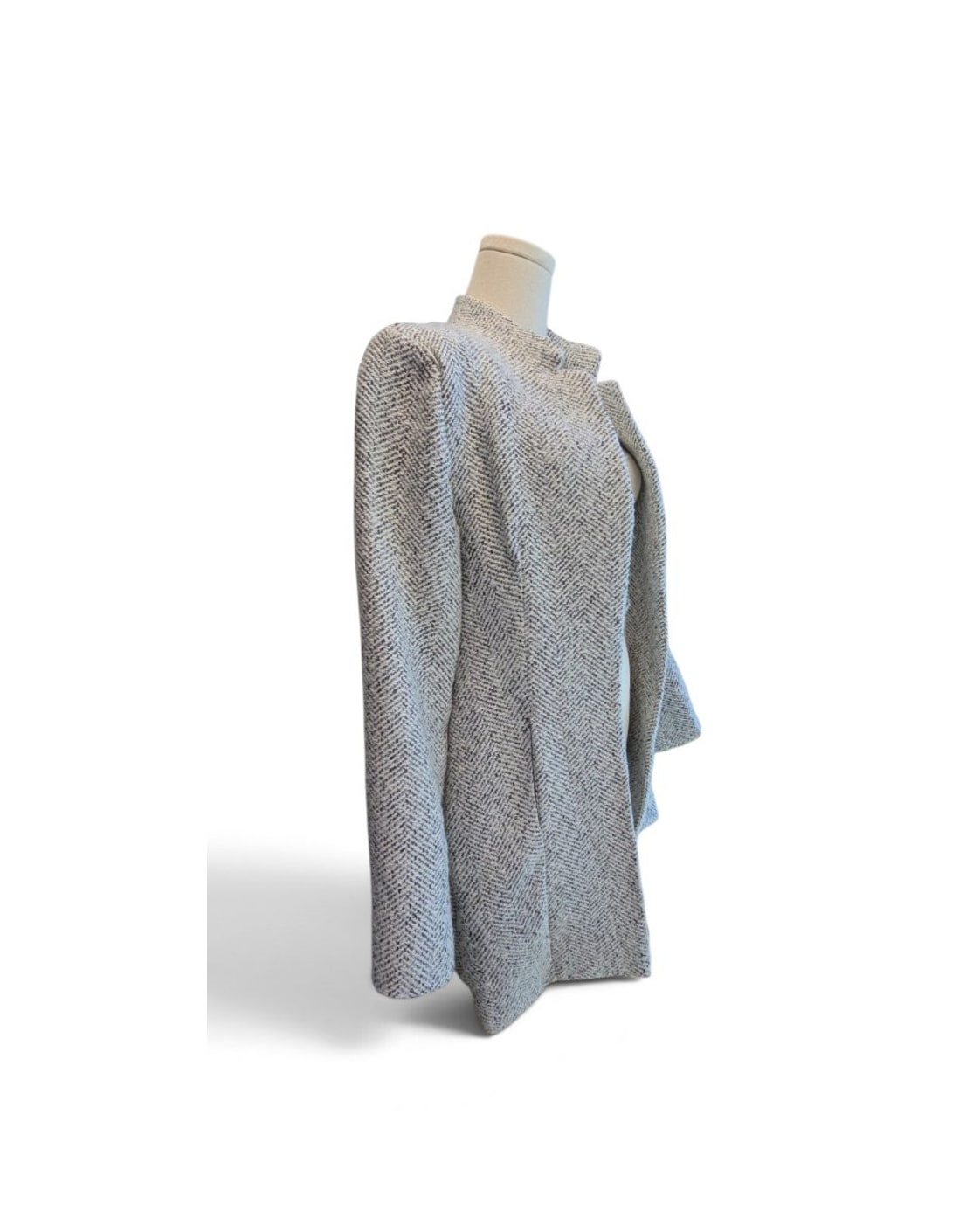 Textured Open-Front Cardigan