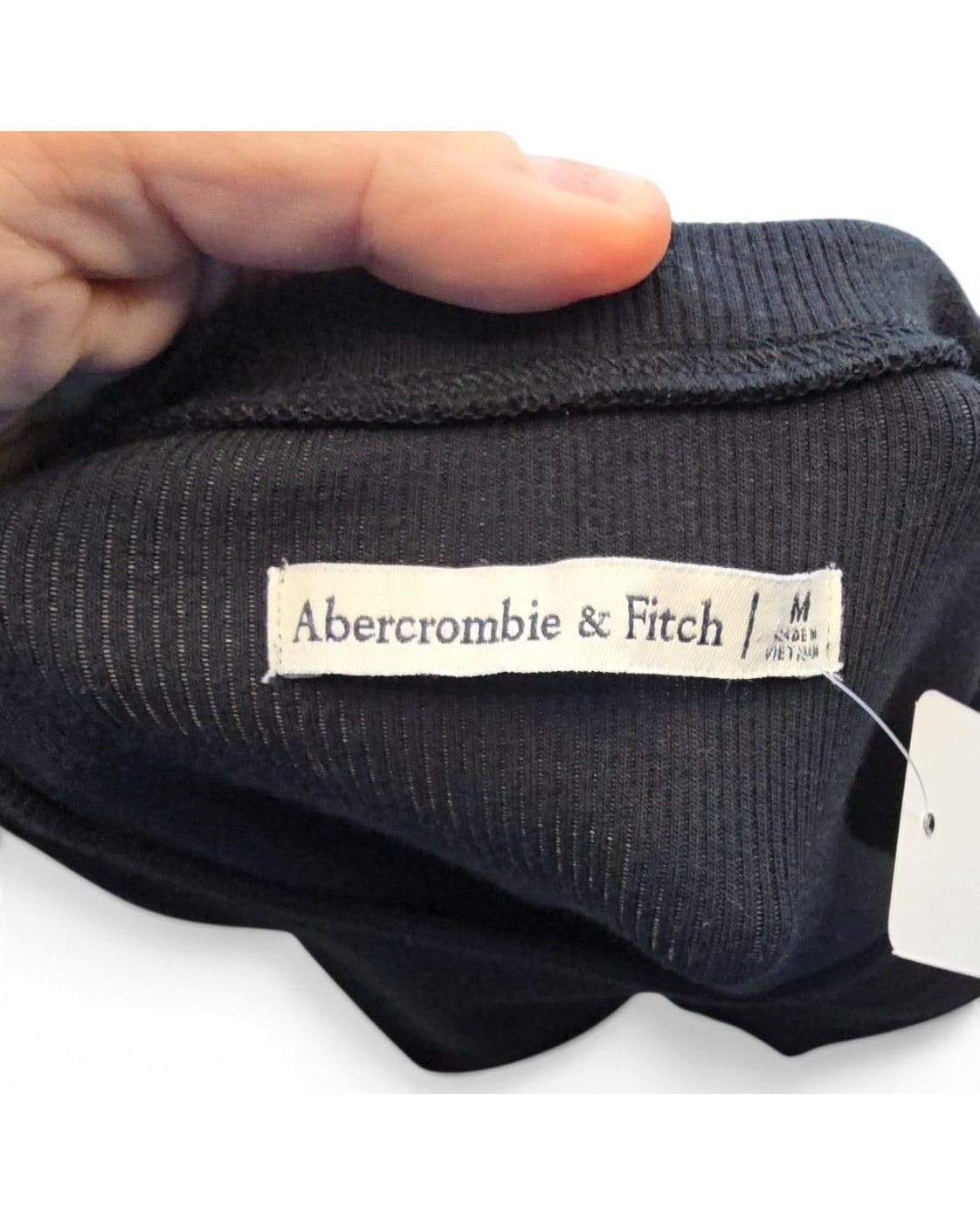 Abercrombie & Fitch Ribbed Long-Sleeve Crewneck Bodysuit