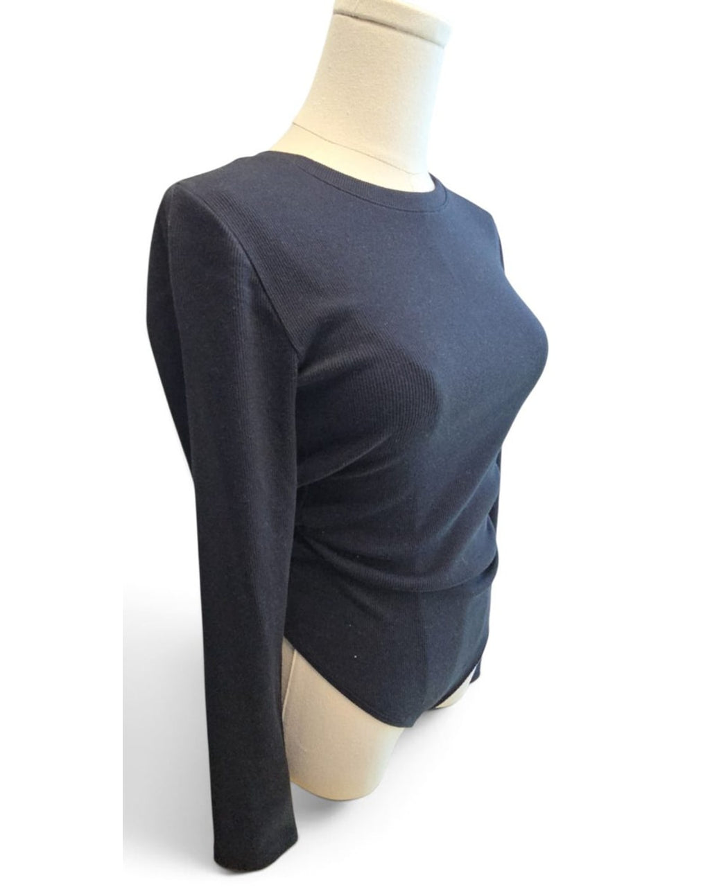 Abercrombie & Fitch Ribbed Long-Sleeve Crewneck Bodysuit