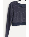 lululemon Tonal Logo Cropped Long-Sleeve Training Top