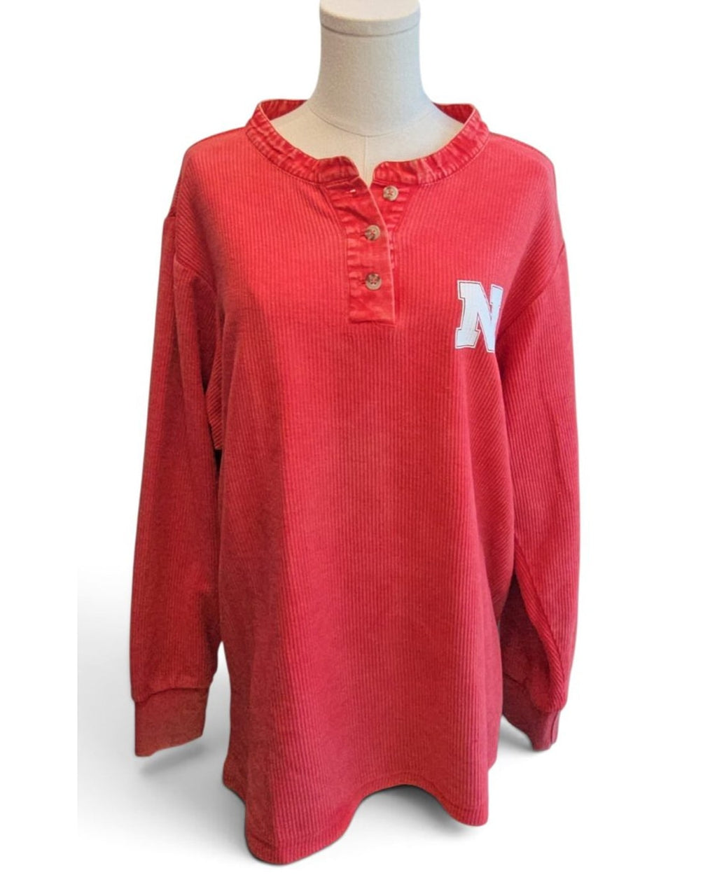 chicka-d Nebraska N Oversized Henley Knit Top