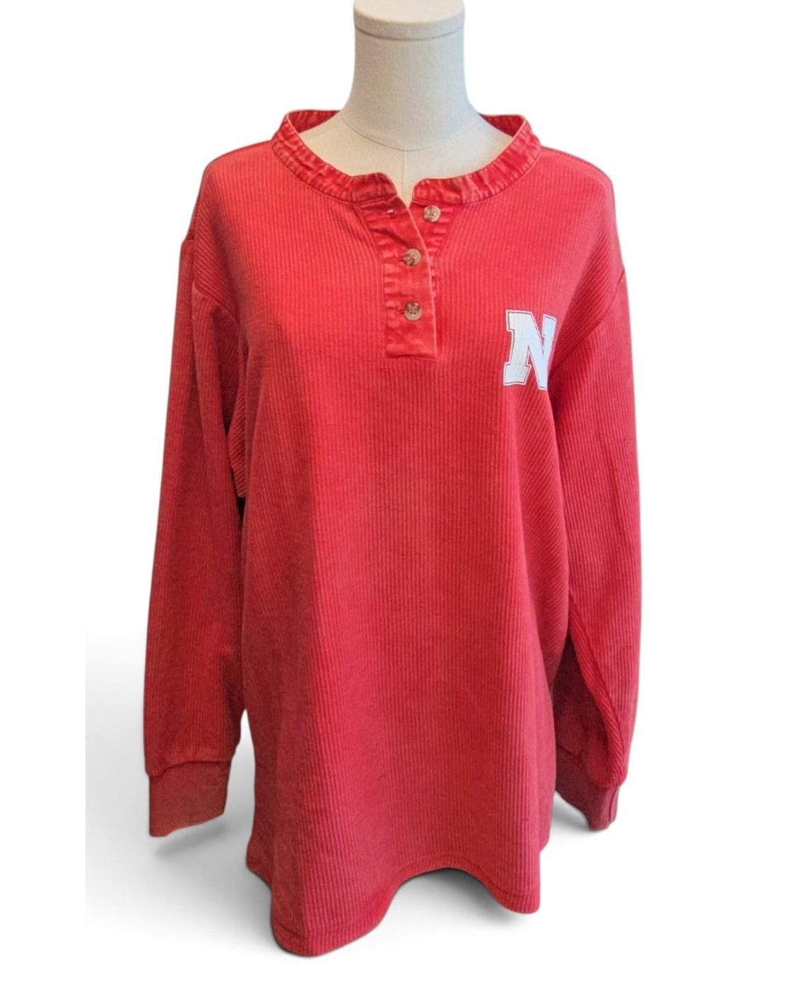 chicka-d Nebraska N Oversized Henley Knit Top