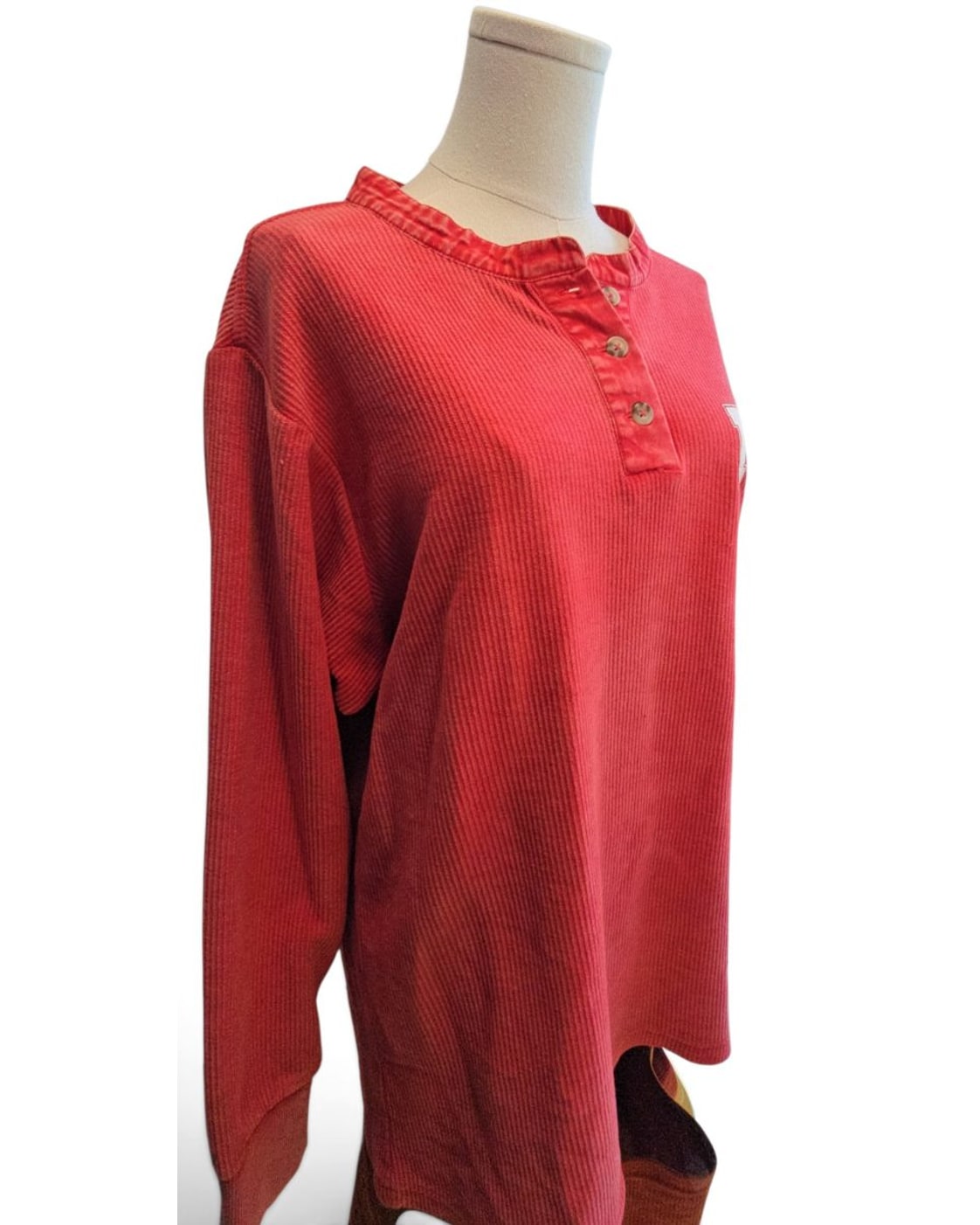 chicka-d Nebraska N Oversized Henley Knit Top