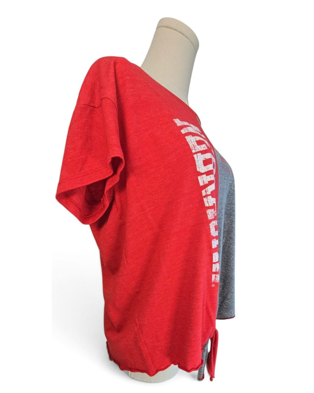 Blue 84 Nebraska Colorblock Tie-Front T-Shirt