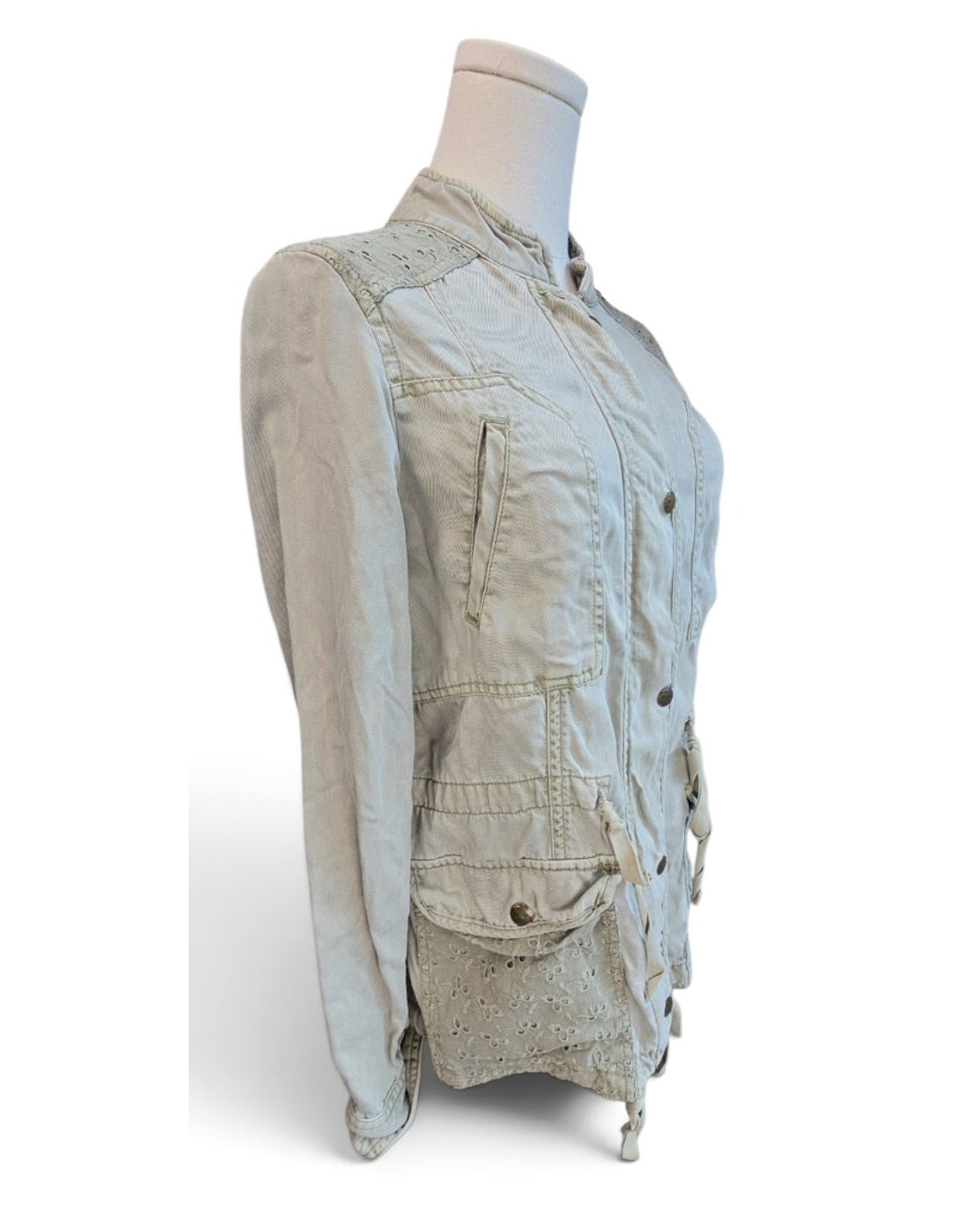 MAX JEANS Eyelet Utility Jacket