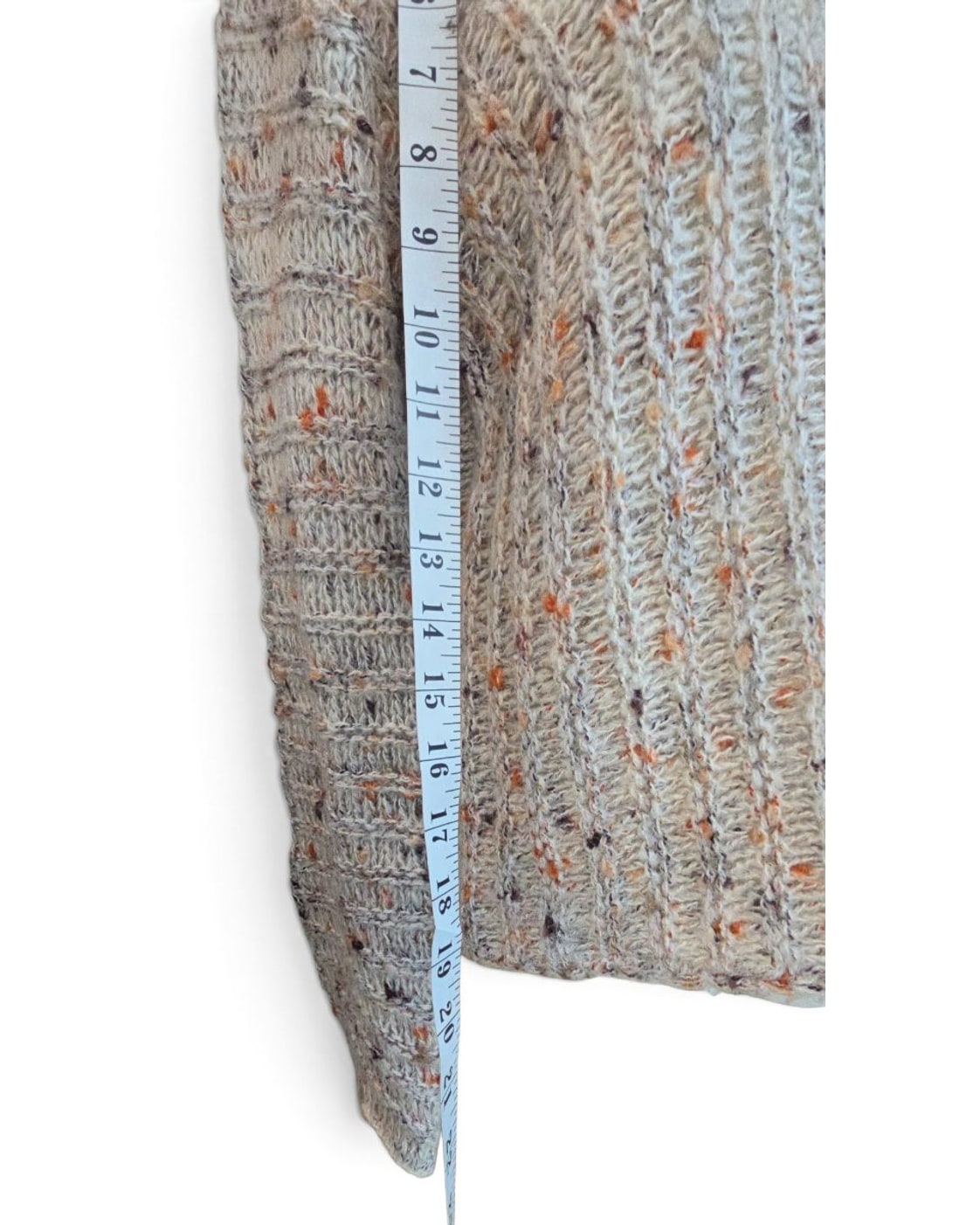 Speckled Open-Knit Cropped Sweater