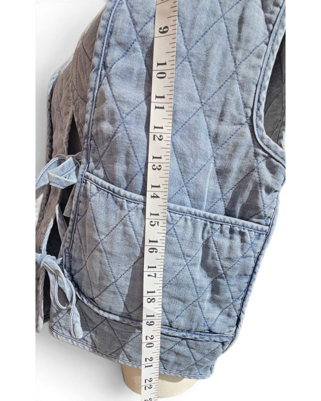 entro Quilted Tie-Front Vest - NWT