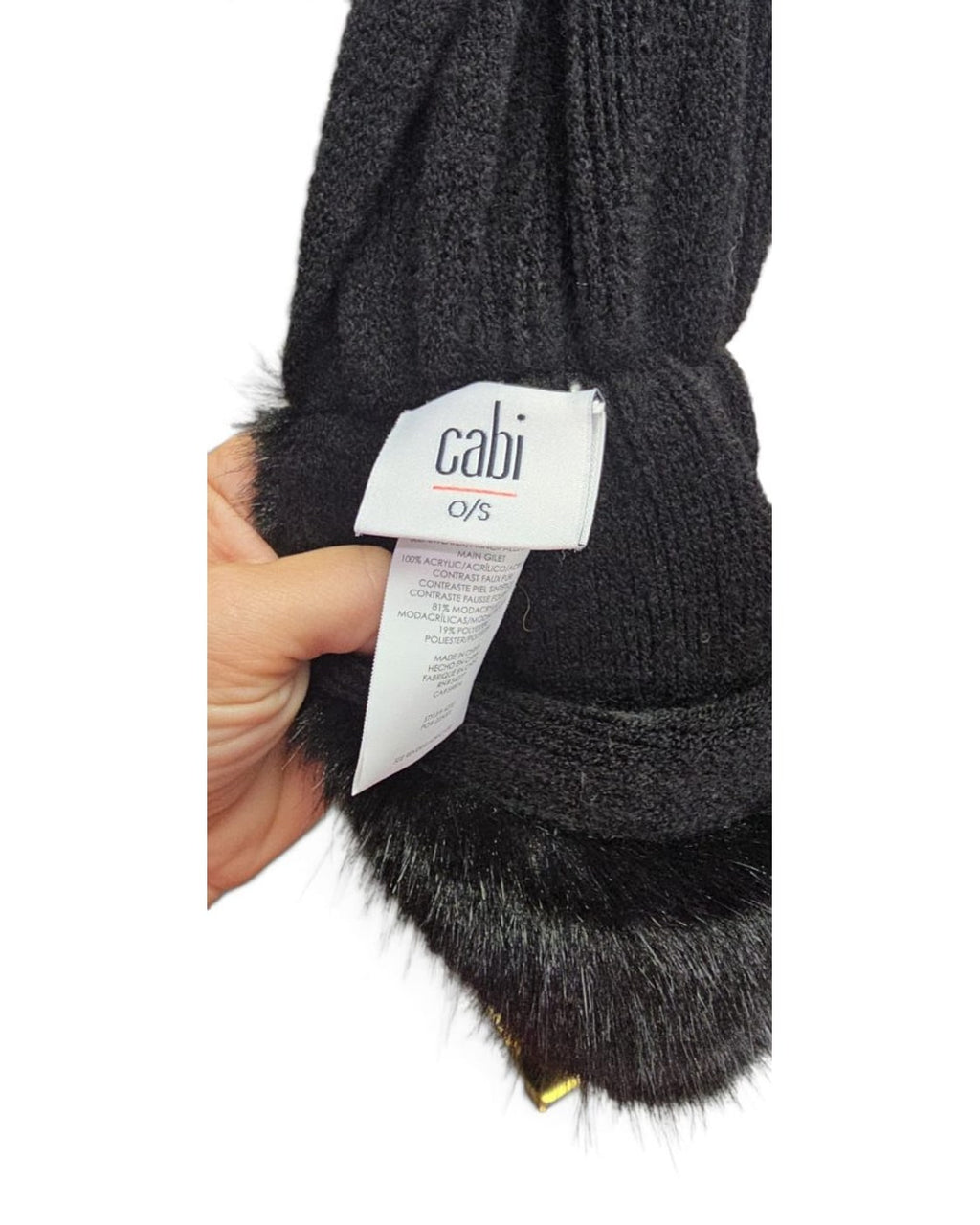 cabi Faux-Fur Trim Infinity Scarf