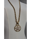 Crystal Starfish Medallion Necklace