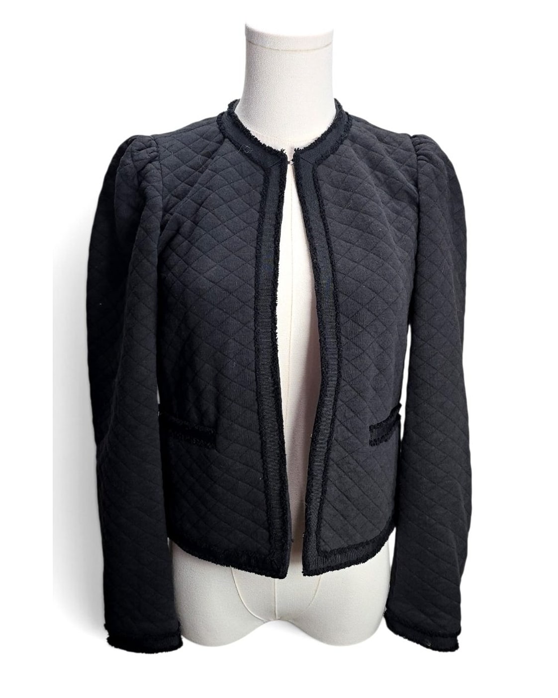 ANN TAYLOR Quilted Puff-Shoulder Jacket