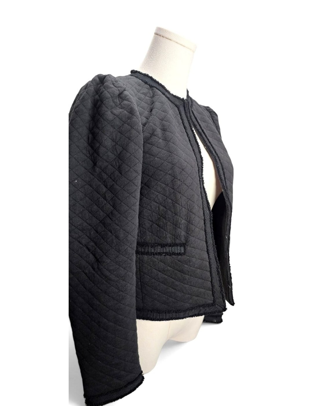 ANN TAYLOR Quilted Puff-Shoulder Jacket