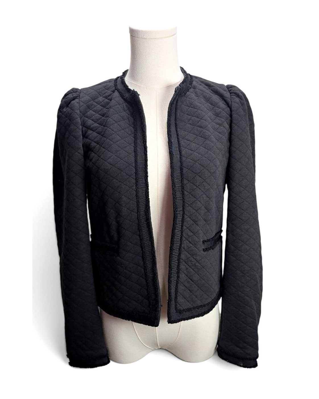 ANN TAYLOR Quilted Puff-Shoulder Jacket