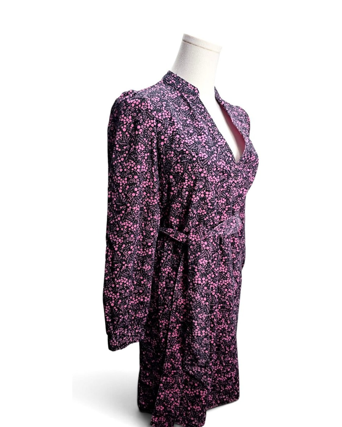 Boden Floral Tie-Waist Mini Dress