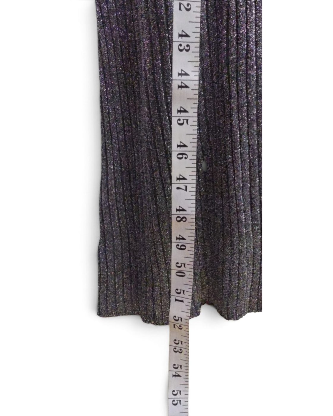 garance Metallic Ribbed Mock-Neck Maxi Dress - NWT