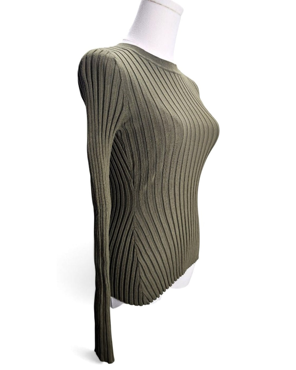 TIBI Sculpted Ribbed Crewneck Sweater