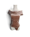 By Together Velvet Off-Shoulder Bodysuit - NWT