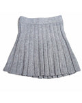 Pleated Knit Mini Skirt